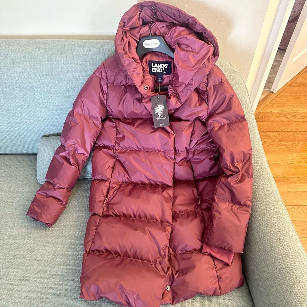 Lands' End Women's  Down Puffer Coat new with tags
